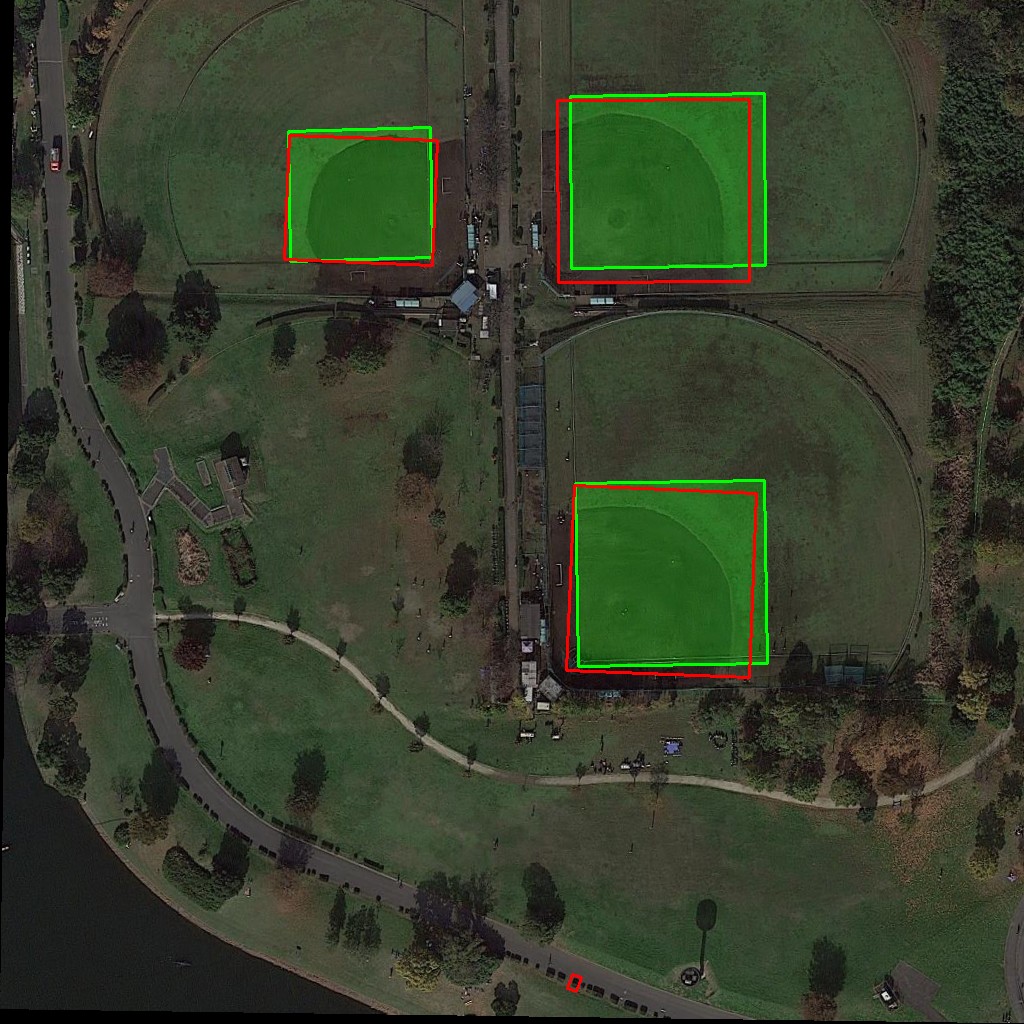 Exampled of DOTA baseball diamond class