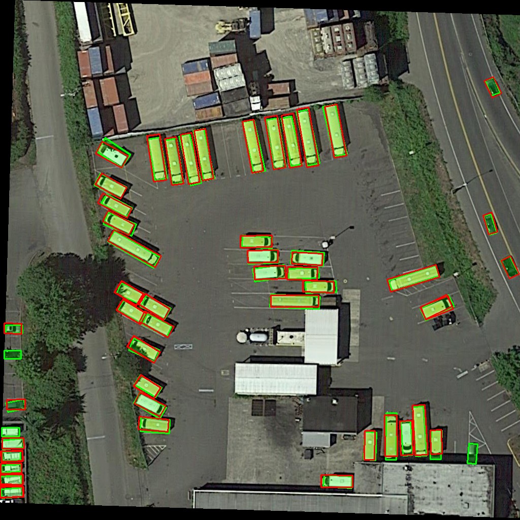 Example of DOTA large vehicle class - Containers and tractor units are confusing sometimes