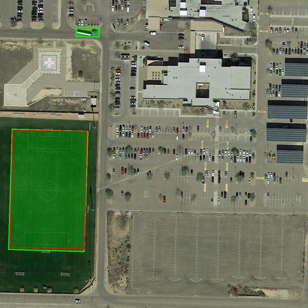 Example of DOTA soccer ball field class
