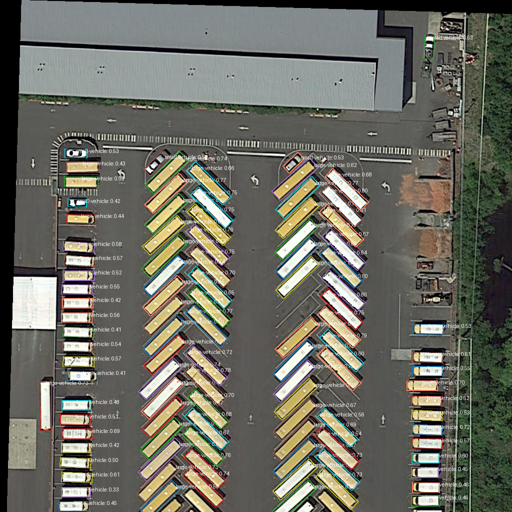 Rotated FCOS 3× — 100 detections @ score ≥ 0.3