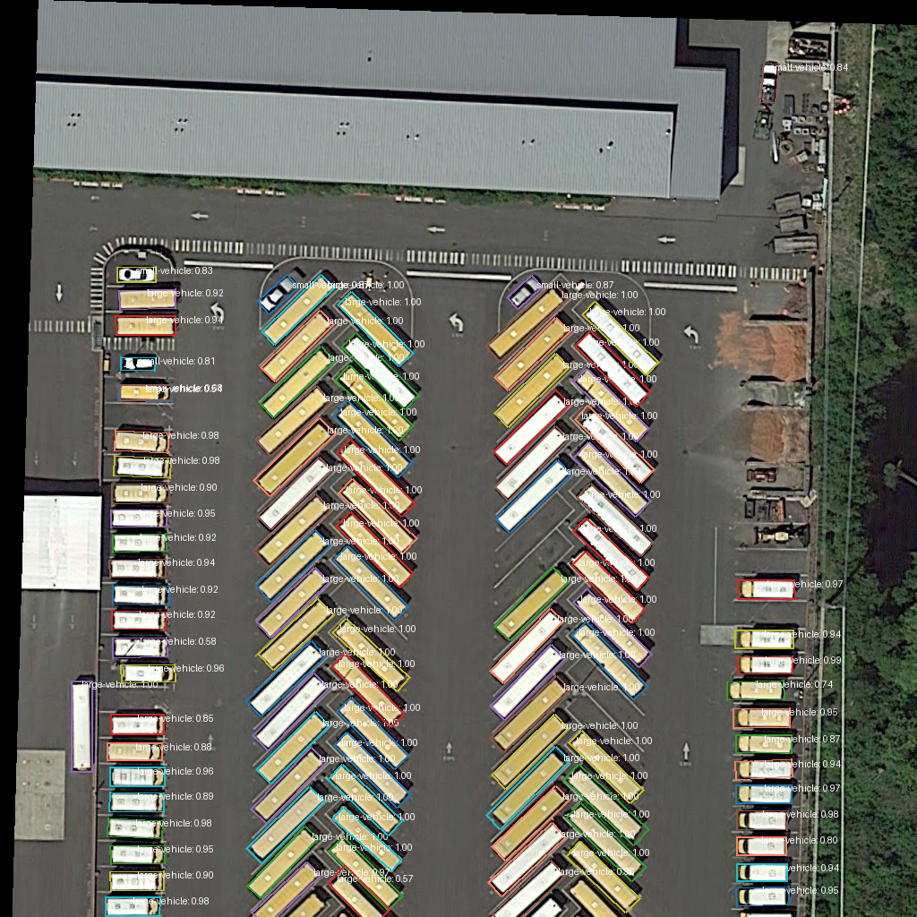 Oriented R-CNN 3× — 102 detections @ score ≥ 0.3